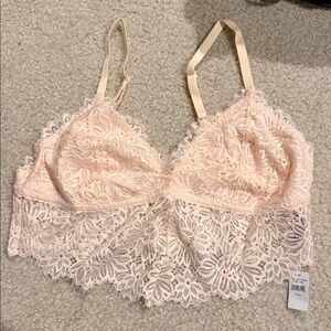 Aerie Lace Bralette in Soft Pink
